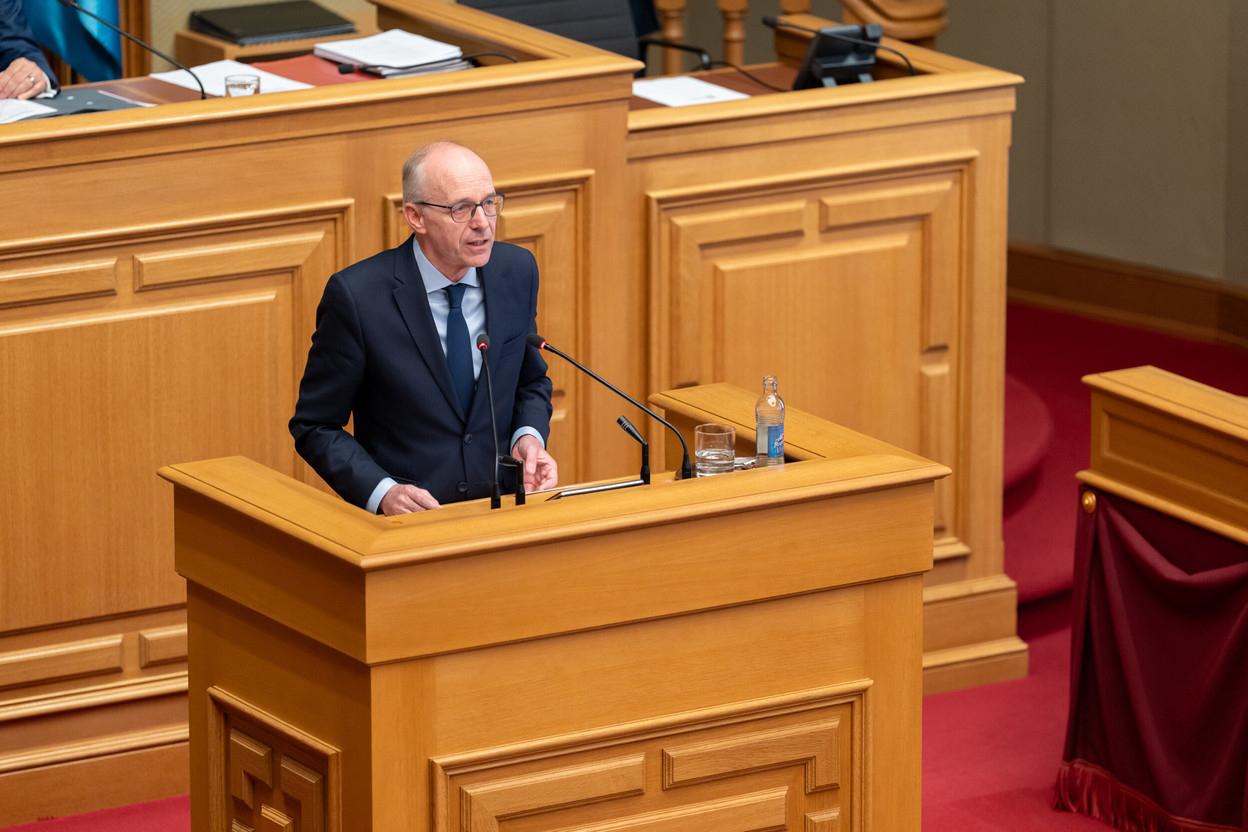 On Friday evening, Prime Minister Luc Frieden and the government implemented the first measures of the Resilienzpak. (Photo Emmanuel Claude / Sip)