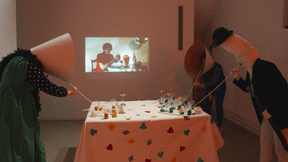 Exemple de performance réalisée pendant «Jamais peut-être» de Nora Wagner. ((Photo: Nora Wagner))