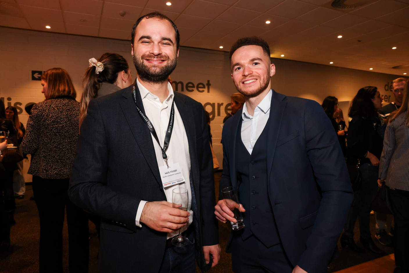 Jade El Youssef (Square Management Luxembourg), on the left, at the 10×6 female founders event in Kinepolis on 27 February 2024. Photo: Eva Krins / Maison Moderne