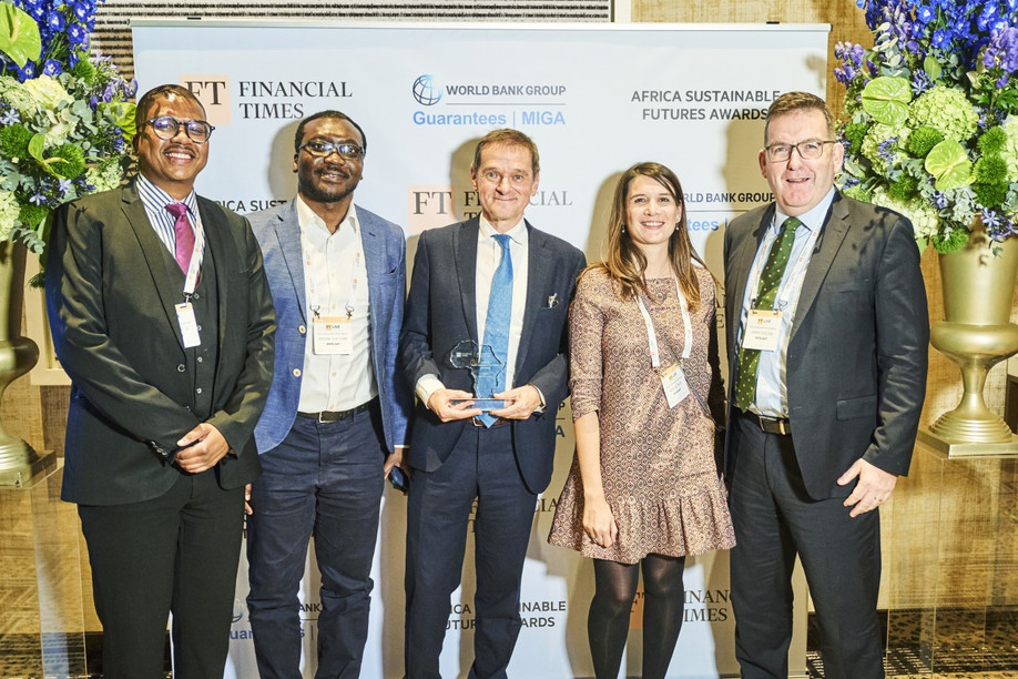 Intelsat representatives at the Africa Sustainable Futures Awards ceremony. Photo: Financial Times