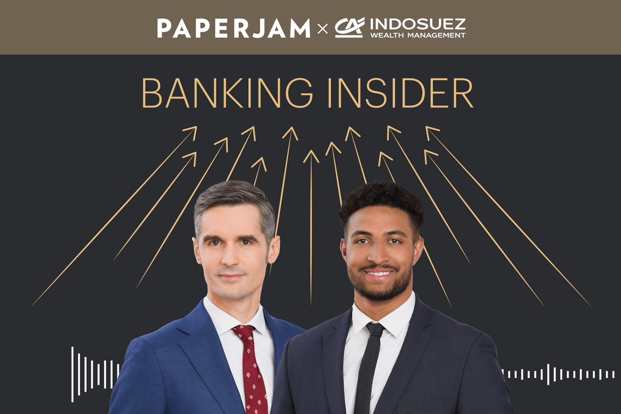 Aurélien Leroy et Assa Okoroafor, respectivement Responsable de l’activité produits structurés et Cross Assets Derivatives Structurer au sein d’Indosuez Crédit illustration : Maison Moderne ; Crédit photo : Indosuez