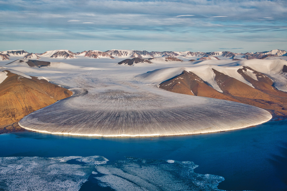 Thomas Schumann, CEO at Thomas Schumann Capital, told Delano about his plans to export water to a country near you, during an interview at the PwC premises in Luxembourg on 11 July 2023. Pictured is the Elephant foot glacier in north Greenland. Photo: Shutterstock