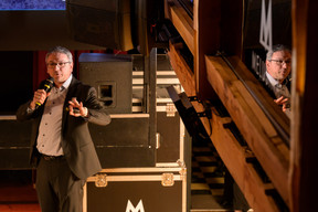 Stephane Pesch, CEO of the Luxembourg Private Equity & Venture Capital Association (LPEA), seen speaking at the LPEA new year reception at Melusina, in the Grund, 31 January 2024. Photo: LPEA