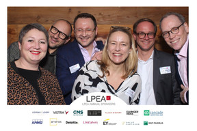 Fabrice Jeusette, Apollo Global Management; Johann Herz, LPEA; Lionel De Hemptinne, Luxempart; Stephanie Delperdange; Daniel Engel, Edmond de Rothschild. Photo: LPEA