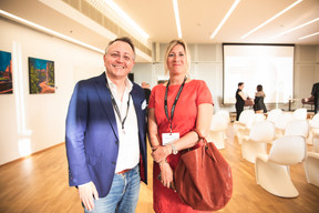 Pedro Catilho (Verbalius) et Stéphanie Kitoskis (Hudson Luxembourg) (Photo: Eva Krins/Maison Moderne)