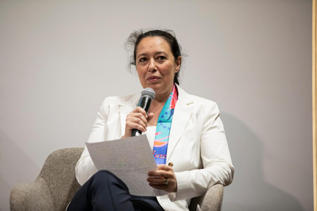 Isabel Wiseler-Lima durant la table ronde dédiée aux élections européennes, organisée le 15 mai dernier. (Photo: Jan Hanrion/Maison Moderne)