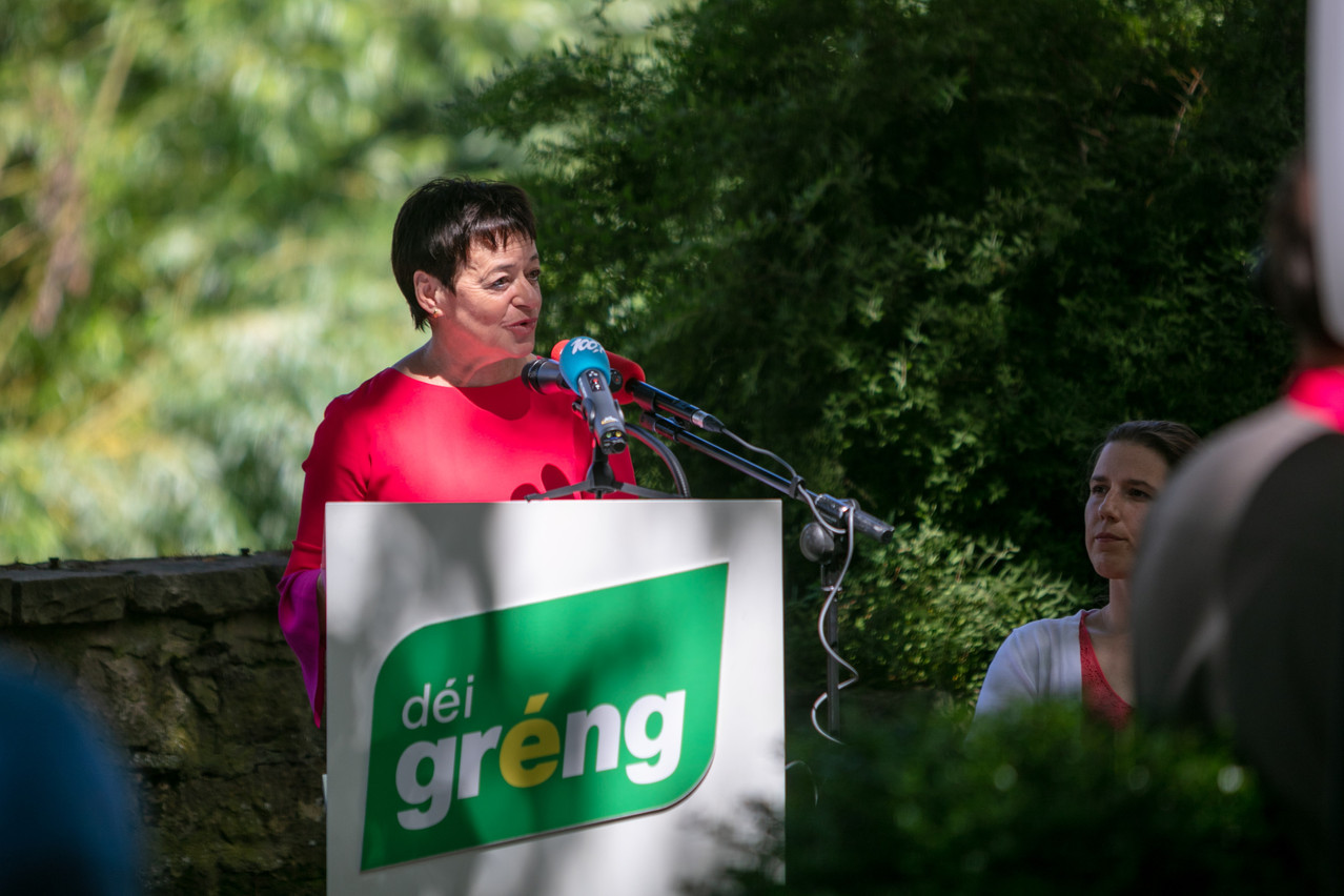 “Climate disasters are piling up and experts are well aware that it’s due not to chance but to climate change,” said Josée Lorsché, president of déi Gréng’s parliamentary bloc, following the historic floods suffered by Luxembourg. Photo: Romain Gamba / Maison Moderne