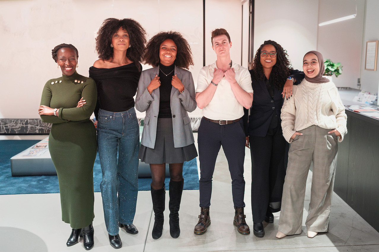 Edwige Mutesi, Jana Degrott, Lara Dieudonné, Cairo Hadley, Nadia Kendall and Sumaia "Sumi" Saiboub at Be Human. Photo: Mathieu Lohr/Be Human