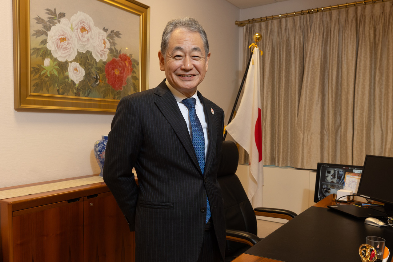 Tadahiro Matsubara, Japan’s ambassador to the grand duchy, seen during an interview with Delano, 27 November 2023. Photo: Guy Wolff/Maison Moderne