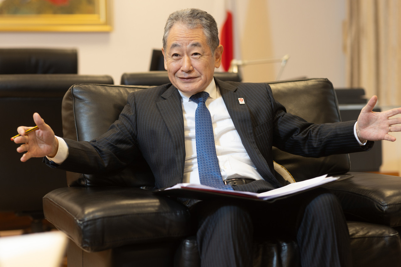 Tadahiro Matsubara, Japan’s ambassador to the grand duchy, seen during an interview with Delano, 27 November 2023. Photo: Guy Wolff/Maison Moderne