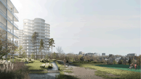 Des tours de logements sont également envisagées sur le site. ((Illustration : 2001/HHF))