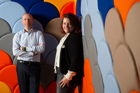 Thierry Smets cofounder, et Gaëlle Haag, CEO et cofounder de Startalers. (Photo: Anthony Dehez)