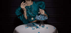 La turquoise est aussi associée au diamant. ((Photo: Isabelle Bonjean))