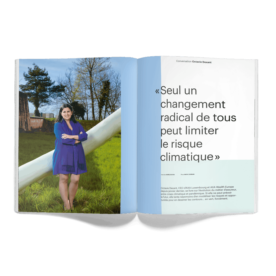 Octavie Dexant, la nouvelle CEO d’AXA Luxembourg, parle de ses priorités et du climat. (Illustration: Maison Moderne)