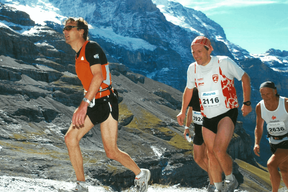 Jeff Oberweis (dossard 2116) lors du Jungfrau-Marathon, en septembre 2007. (Photo: DR)