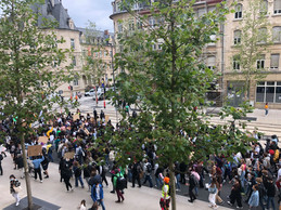 Le cortège a dépassé la place de Metz aux alentours de 11h30.  ((Photo: Paperjam))