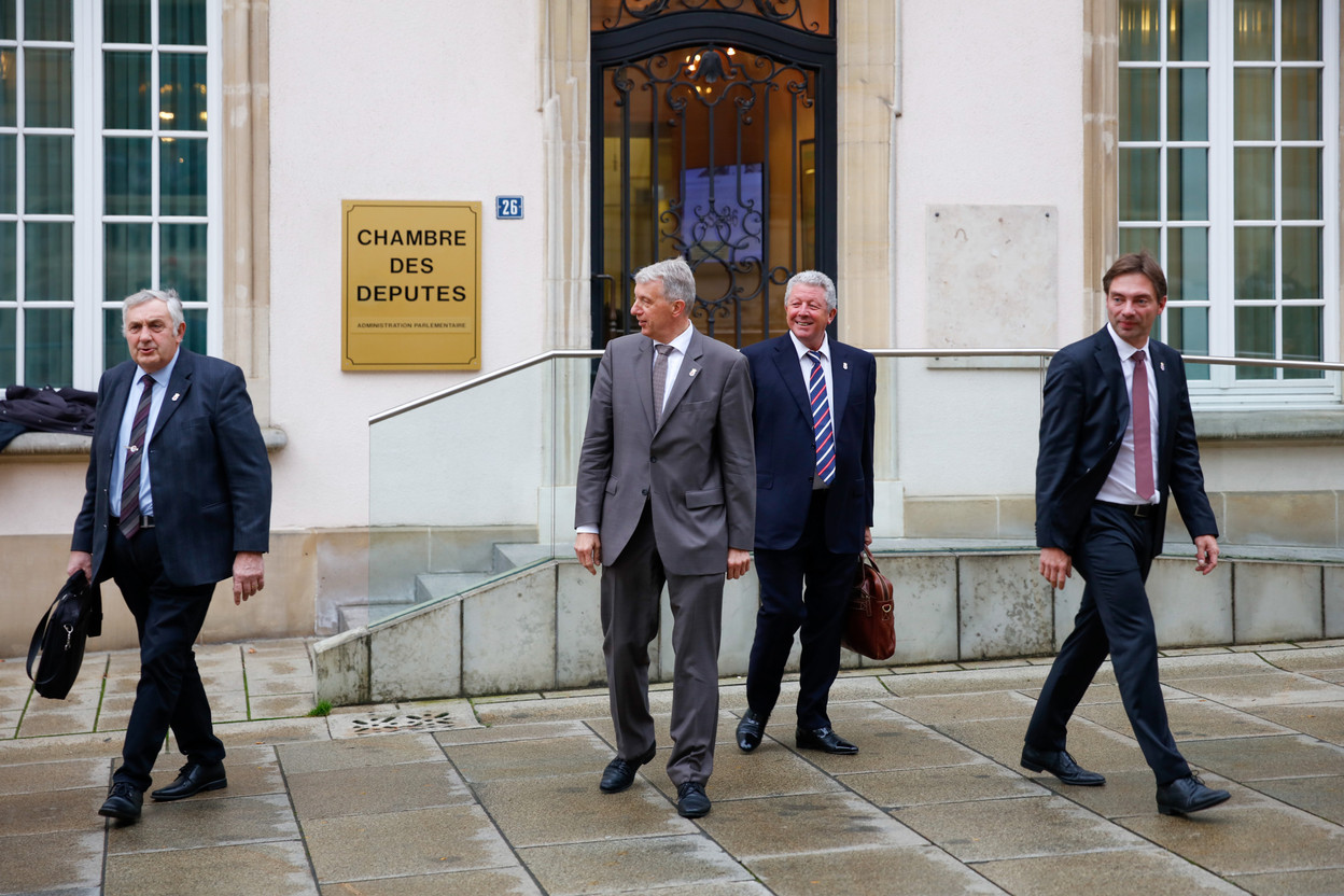 The ADR’s members of parliament, Jeff Engelen, Fernand Kartheiser, Roy Reding and Fred Keup (l.t.r.) Library photo: Romain Gamba / Maison Moderne