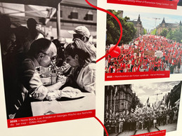 A retrospective exhibition, featuring photographs and videos, had been set up to trace the key events in the country’s history. (Photo: Alix Bellac)