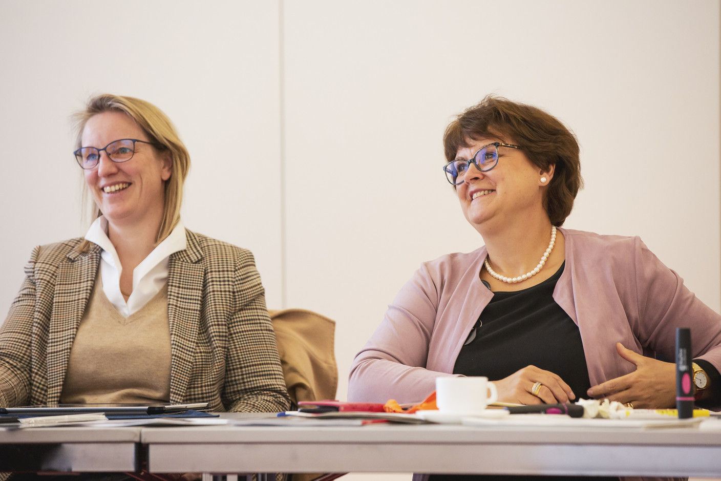 Agnès Laruelle (MDO Management Company) à droite (Photo: Jan Hanrion / Maison Moderne)