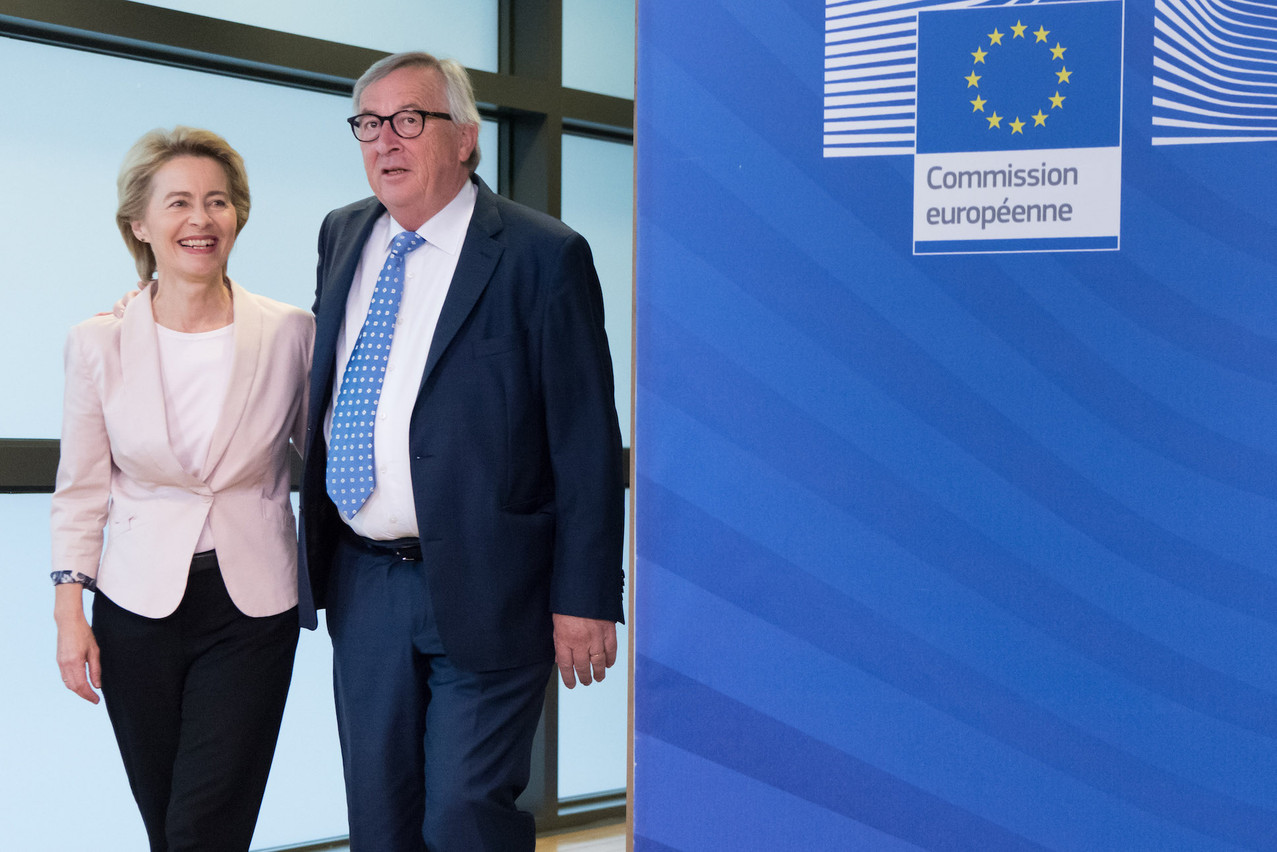 Jean-Claude Juncker et Ursula von der Leyen se sont rencontrés le 4 juillet à Bruxelles. (Photo: Commission européenne)