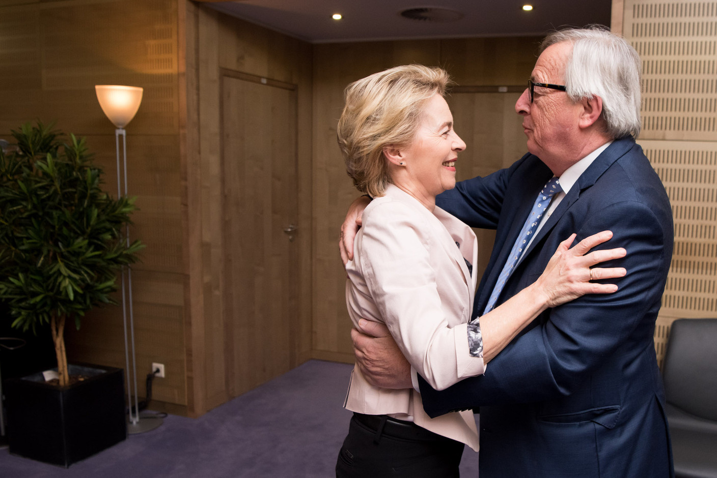 Ursula von der Leyen et Jean-Claude Juncker se sont rencontrés le 4 juillet à Bruxelles. (Photo: Commission européenne)
