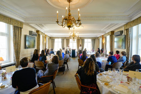 Former Belgian tennis player Justine Henin was the guest of honor at the "Rencontres au Cercle Munster" luncheon, sponsored by the management consulting firm Resultance, on Tuesday 18 March 2025. Photo: Vincent Duterne