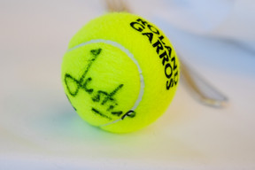 Each participant left with a ball signed by the champion. Photo: Vincent Duterne