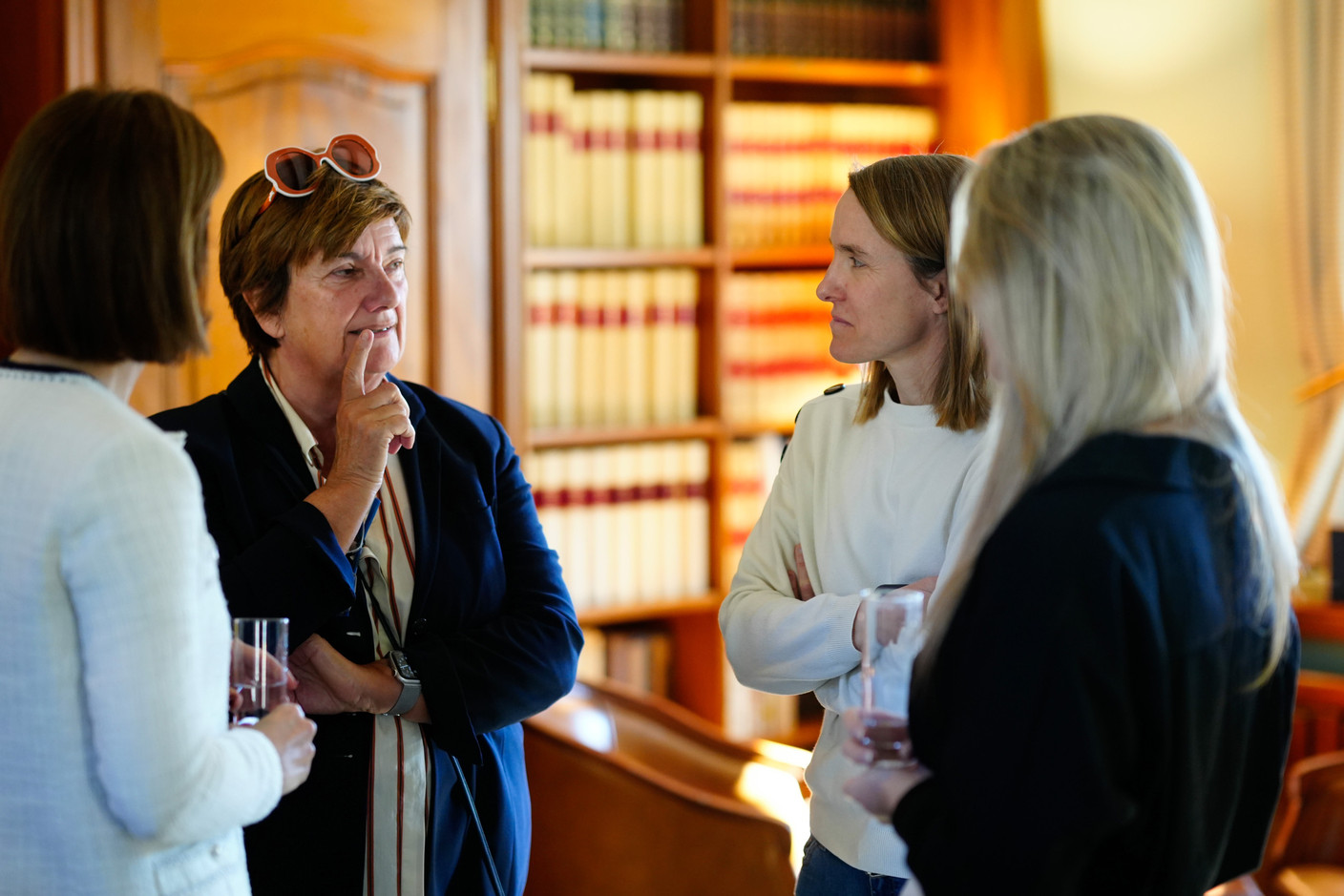 Michèle Detaille, the event organiser, alongside Justine Henin. Photo: Vincent Duterne