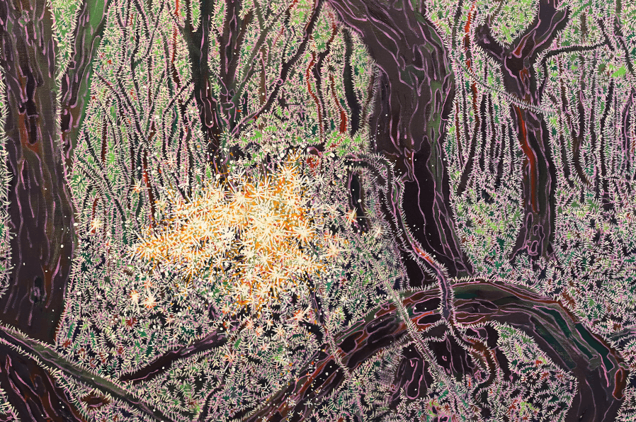Ilhwa HONG, GRAIN DE SOLEIL 1205, oil on canvas, 175x70cm, 2023 Photo Artskoco