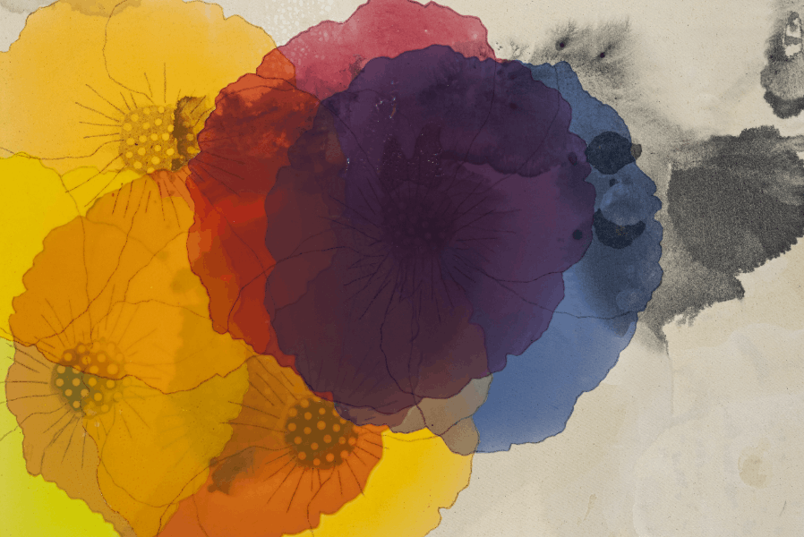 JeeEun LEE, RANDOM PROCESS 1 (les lumières,) 9lx73cm, mixed media on canvas, 2024 Photo Artskoco