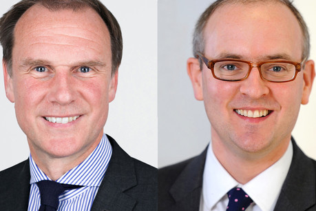 Alan Mathewson, CEO de Brown Shipley, a acté l’acquisition de NW Brown le 20 juin avec Oliver Phillips, le CEO de cette dernière. (Photo: KBL ebp)