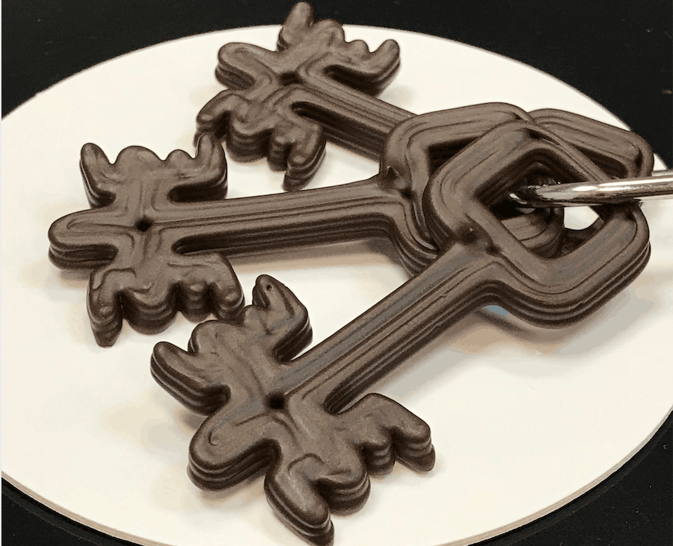 Les clés en chocolat de Foodini. (Photo: Natural Machines)