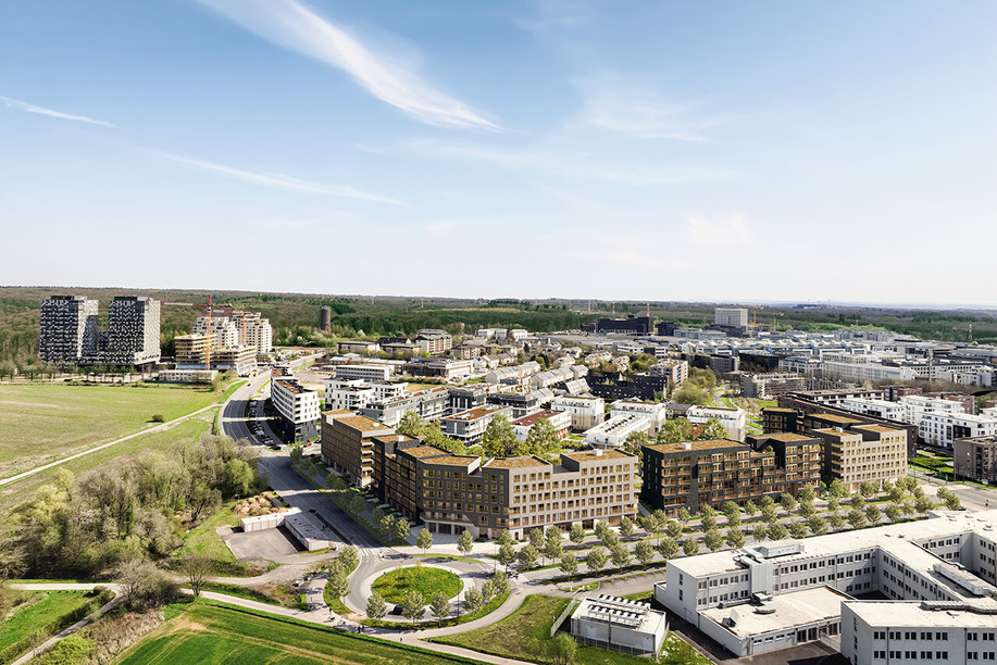 What will life be like in the Kirchberg district in 2050? This is the key question from which all other considerations regarding the urban landscape of the future have stemmed. Photo: Fonds Kirchberg/Immobel