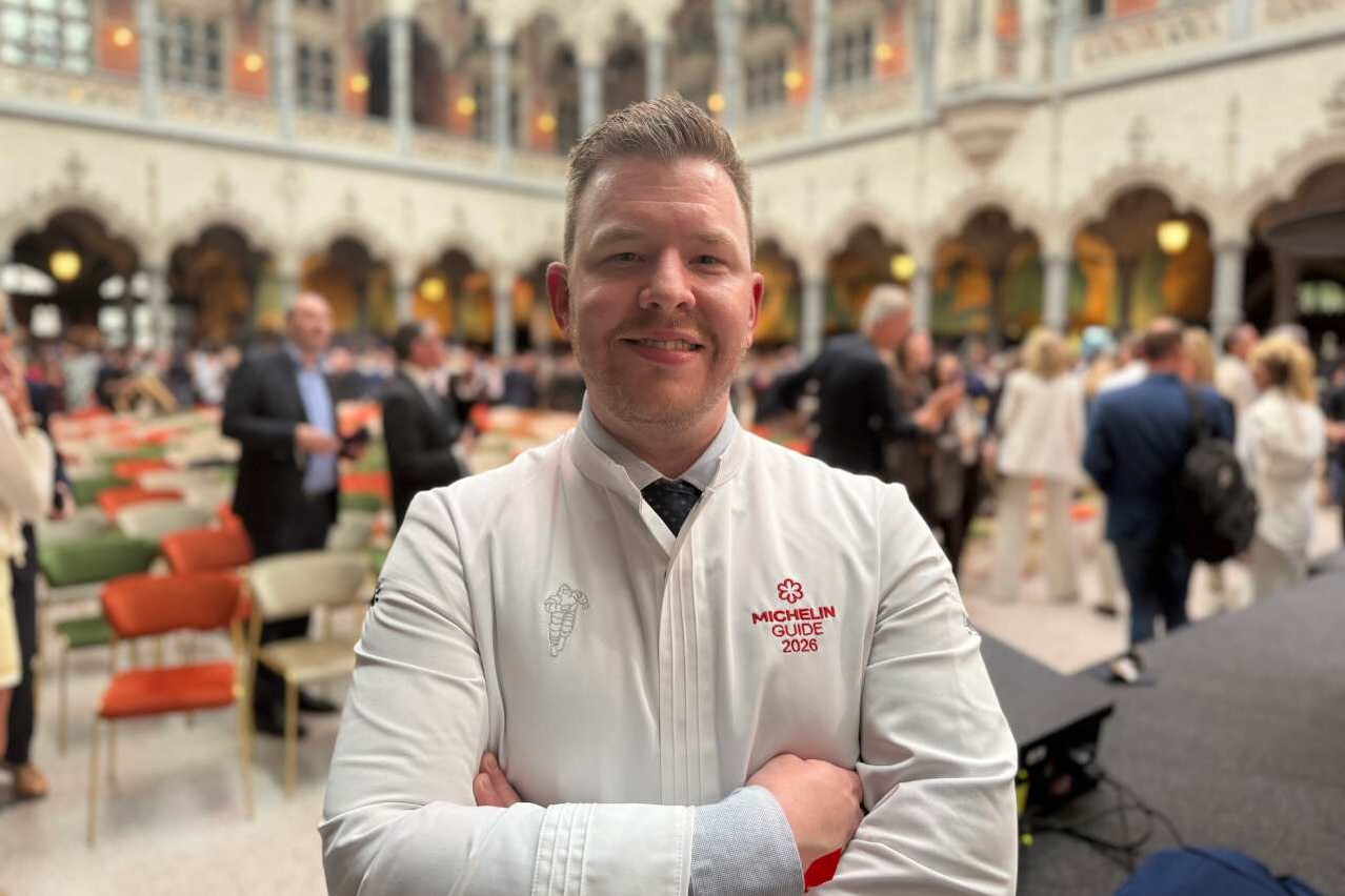 Kim de Dood, head chef at Le Lys at Villa Pétrusse, was awarded his first Michelin star at the ceremony held on 4 May 2026 in Antwerp. Photo: Paperjam