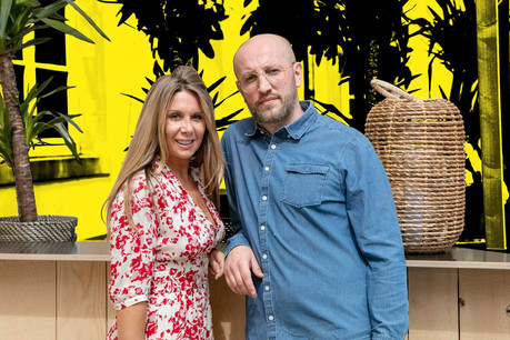 Kim Mathekowitsch et Christophe Birgen, accompagnés du reste de l’équipe, se donneront pour mission, dès la rentrée 2021, de faire revivre comme il se doit le restaurant du centre culturel Neimënster. (Photo/Design: Maison Moderne)