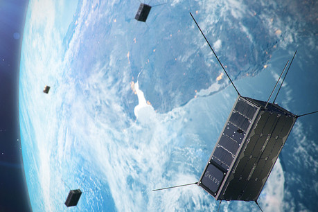 Les quatre premiers nanosatellites de Kleos ont été acheminés en vue de leur lancement au premier trimestre. (Photo: Kleos)