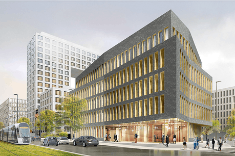 L’immeuble Kockelscheuer est propriété du fonds d’investissement NEIF III, géré par BNP Paribas REIM Luxembourg. (Illustration: Fabeck Architectes)