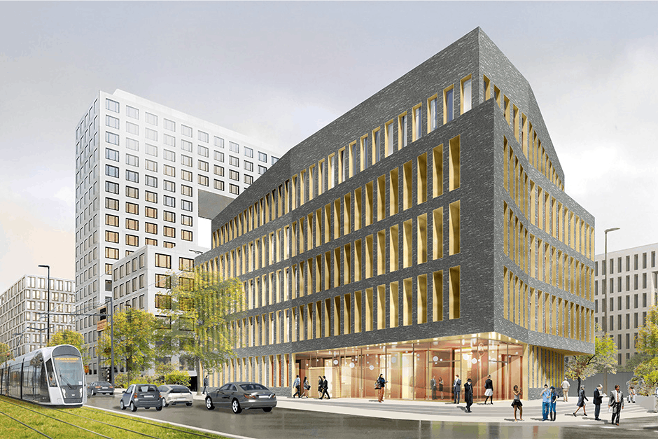 L’immeuble Kockelscheuer est propriété du fonds d’investissement NEIF III, géré par BNP Paribas REIM Luxembourg. (Illustration: Fabeck Architectes)