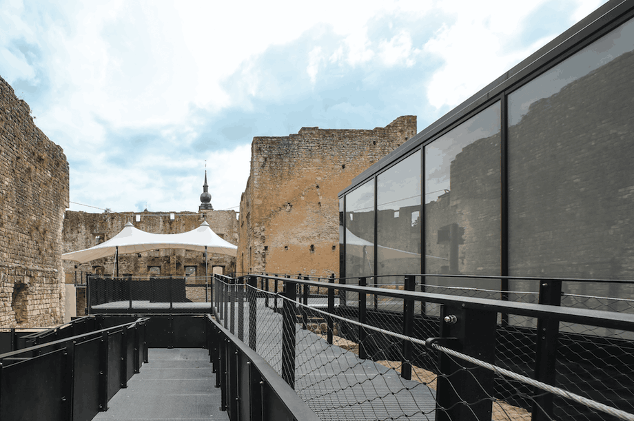 Glass and metal have been integrated into Koerich Castle to make it a place for culture and more. Boshua