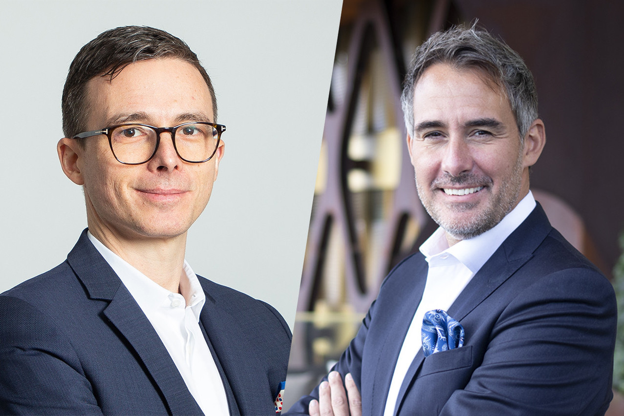 Benjamin Toussaint (left) is a tax partner in KPMG Luxembourg’s alternative investment group; Christophe Diricks (right) is KPMG Luxembourg’s head of alternative investments. Photos: Provided by KPMG. Montage: Maison Moderne.