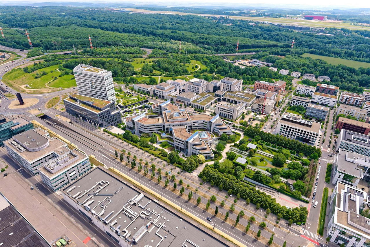 The dismantling of the Kronos building, depicted in the centre, is set to commence in the early part of 2026. Photo: KPMG Luxembourg