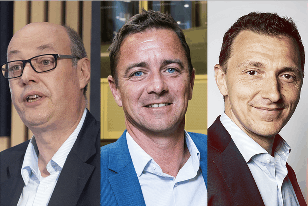 Philippe Meyer, Thierry Ravasio et David Capocci forment le trio du second tour de l’élection du managing partner de la firme employant quelque 1.700 personnes. (Montage photo: Paperjam)