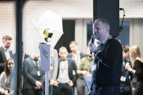 Son diaporama avait beaucoup amusé l’audience du premier Start-up Stories organisé par le Paperjam Club. À Paris, Laurent Kratz a présenté le nouvel outil de Scorechain. (Photo: Jan Hanrion / Maison Moderne / Archives)