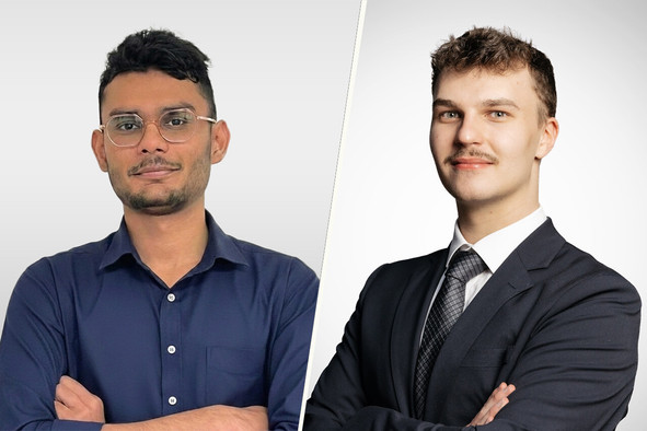 Gokul Padmanaban et Yann Grutzmacher. (Photos: Gokul Padmanaban, Yann Grutzmacher. Montage: Paperjam)