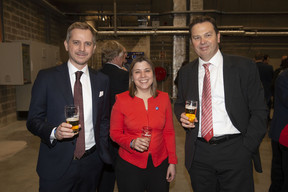 Maria Rocha Barros (AB In Bev), Fabio Edoardo Sala (AB In Bev) et René Winkin (Fedil) ((Photo: Brasserie de Luxembourg))