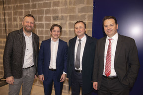 Georges Bock (Governance.com), Jean-Paul Olinger (UEL), André Bauler (Député) et René Winkin (Fedil) ((Photo: Brasserie de Luxembourg))