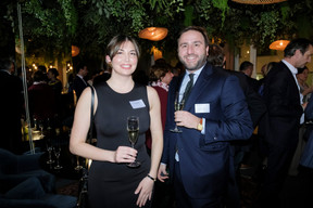 Francesca Epifania (EIF) and Christian di Carlo (Quintet Private Bank) at the Luxembourg Association of Family Offices (LAFO) winter 2023 cocktail, which took place on 8 February 2023 at Hertz PopUp. Photo: Jan Hanrion for LAFO