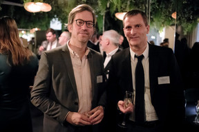Luis Galveias (LPEA) and Jean-François Findling (Baker & McKenzie) at the Luxembourg Association of Family Offices (LAFO) winter 2023 cocktail, which took place on 8 February 2023 at Hertz PopUp. Photo: Jan Hanrion for LAFO