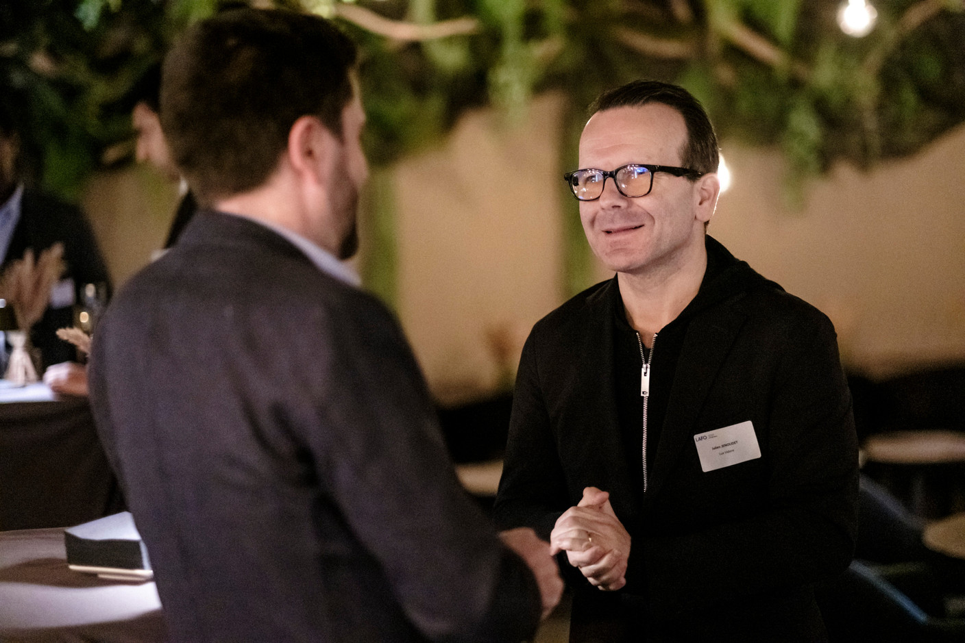 Julien Jenoudet (Lux Videre) at the Luxembourg Association of Family Offices (LAFO) winter 2023 cocktail, which took place on 8 February 2023 at Hertz PopUp. Photo: Jan Hanrion for LAFO