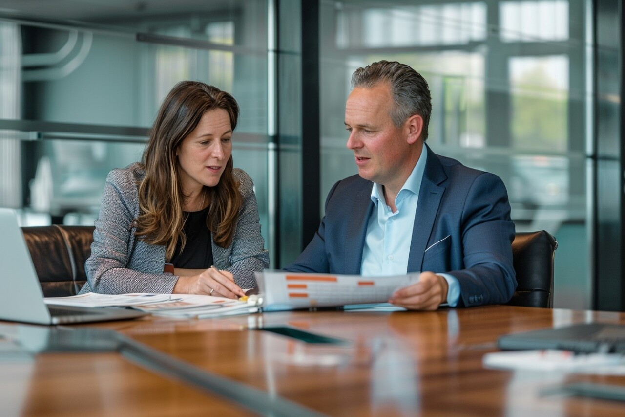 Des professionnels échangent autour des solutions Ezixio pour optimiser la gestion des avantages salariaux et des outils professionnels. (Photo: Vireo)